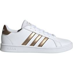 adidas Junior Grand Court - Cloud White/Copper Met./Light Granite