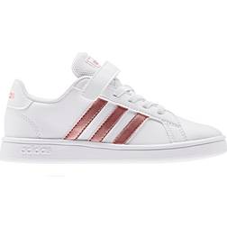 Adidas Grand Court Shoes - Cloud White/Copper Met/Light Granite