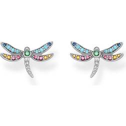 Thomas Sabo Dragonfly Earrings - Silver/Multicolour