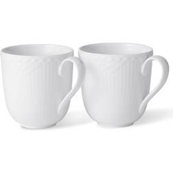 Royal Copenhagen Hvid Halvblonde Mugg 37cl 2st