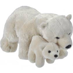 Wild Republic Polar Bear Mom & Baby 14"