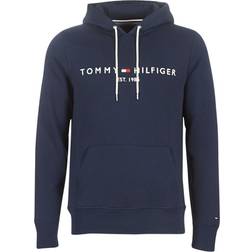 Tommy Hilfiger Logo Drawstring Hoodie - Sky Captain