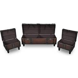 Manor House Aukai 3-pack Förvaringsbänk 3st
