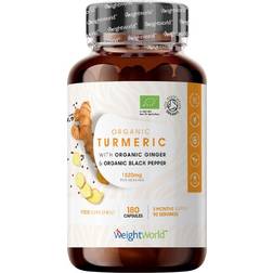 WeightWorld Turmeric with Black Pepper & Ginger 180 stk