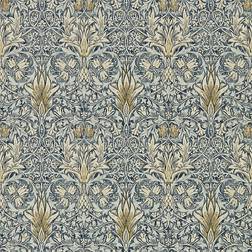 William Morris Tapete Snakeshead von & Co. Indigo/ Cumin bleu
