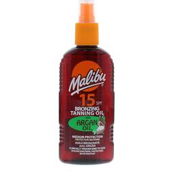 Malibu Bronzing Tanning Oil with Argan SPF15 200ml