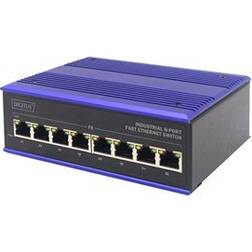 Digitus DN-650106 Switch Fast Ethernet 10/100 Negro Azul