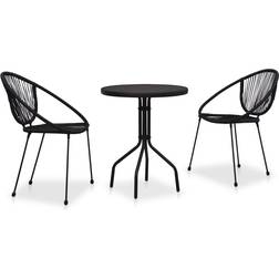 vidaXL 48567 Café-Set, 1 Tisch einschl. 2 Stühle