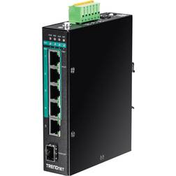Trendnet TI-PG541i 6-Port Gigabit Poe Layer 2 Managed DIN-Rail Switch 4 x Ports