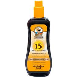 Australian Gold Spray Oil Sunscreen Hydrating Formula Carrot Oil SPF15 237ml