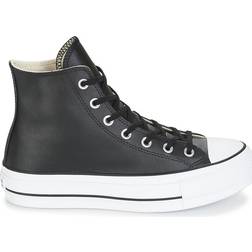 Converse Chuck Taylor All Star Lift Hi Black Leather Women's