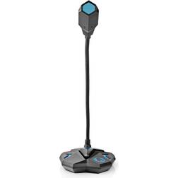 Nedis Gaming GMICGU100BK Microphone USB noir, bleu