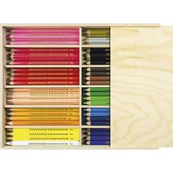 Big Winner Thick Coloured Pencils in a Wooden Case 96-pack