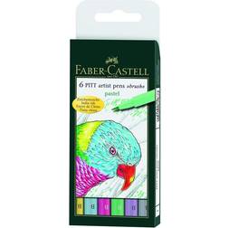 Faber-Castell Pitt Artists Pen Brush Pastel 6-pack