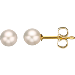 Scrouples KP Stud Earrings - Gold/Pearl