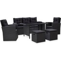 vidaXL 46094 Lounge-Set, 1 Tisch einschl. 2 Stühle & 1 Sofas