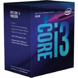 Intel Core i3 8th Gen Core i3-8100 Coffee Lake Quad-Core 3.6 GHz LGA 1151 (300 Series) 65W BX80684I38100 Desktop Processor UHD Graphics 630