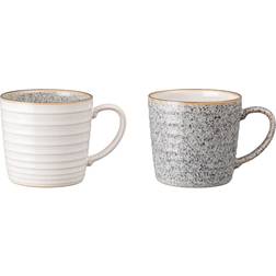 Denby Studio Grey Ridged Mug 40cl 2pcs