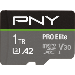 PNY Pro Elite microSDXC Class 10 UHS-I U3 V30 A2 100/90MB/s 1TB +Adapter