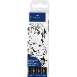 Faber-Castell Pitt Artist Pens Manga Black 4-pack 267121