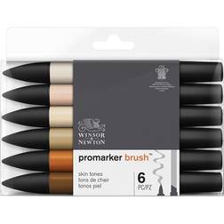 Winsor & Newton Promarker Brush 6 Skin Tones Set 1