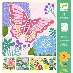 Djeco Drawing Templates Garden Flying Animals
