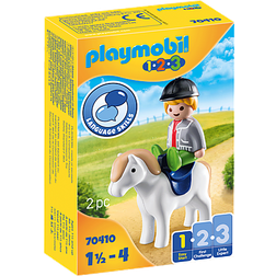 Playmobil 1.2.3 70410 Garçon avec poney