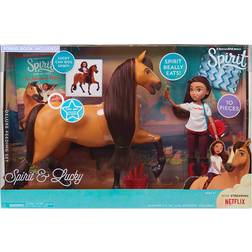 Just Play Dreamworks Spirit Riding Free Spirit & Lucky Deluxe Feeding Set