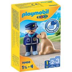 Playmobil 1-2-3 70408 Polizist mit Hund