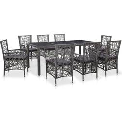 vidaXL 45992 Ensemble repas de patio, 1 Table incluse 8 Chaises