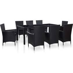 vidaXL 45976 Essgruppe, 1 Tisch einschl. 8 Stühle