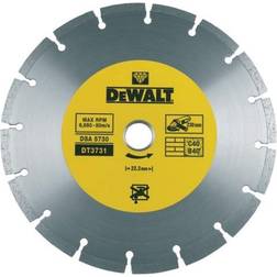 Dewalt DT3731-QZ Disco de diamante para corte en seco con borde segmentado, para materiales de construcción, 230 x 22, 2 mm