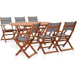 vidaXL 278911 Ensemble repas de patio, 1 Table incluse 6 Chaises