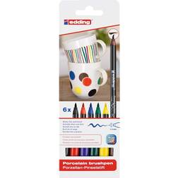 Edding 4200 Porcelain Brushpen Family Colour 6-pack