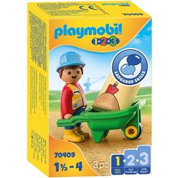 Playmobil Construction Worker with Wheelbarrow 70409