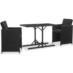 vidaXL 46373 Juego de comedor de patio, 1 Mesa incl. 2 Sillas