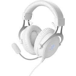 Deltaco GAM-030-W Gaming Micro-casque Supra-auriculaire Filaire Stereo Blanc Volume Réglable