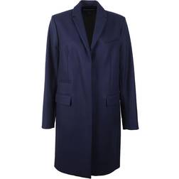 French Connection Platform Felt Wool Coat - Utility Blue