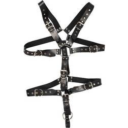 ZADO Fetish Fetish Leather Adjustable Harness with Cock Ring