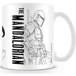 Pyramid International Star Wars The Mandalorian Line Art Mugg 31.5cl