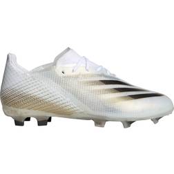 adidas Junior X Ghosted.1 FG - Cloud White/Core Black/Met.Gold Melange