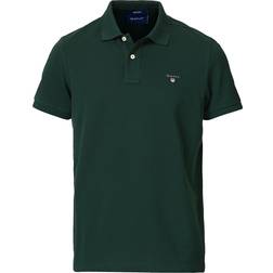 Gant Original Pique Polo Shirt - Tartan Green