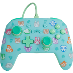 PowerA Manette filaire pour Switch Animal Crossing New Horizons Vert et Bleu