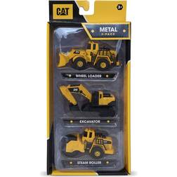 Metal 3 Pack Wheel Loader Excavator Steam Roller