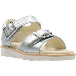 Clarks Toddler Crown Bloom - Silver Leather