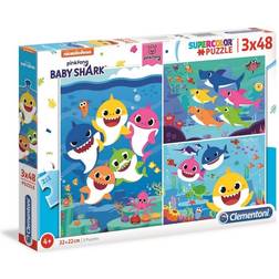 Clementoni Supercolor Baby Shark 3x48 Pieces