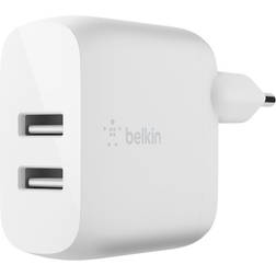 Belkin BOOSTCHARGE 2-poorts USB-A wandlader Lightning/USB-A kabel oplader