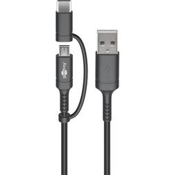 Goobay USB A-USB Micro B/USB C