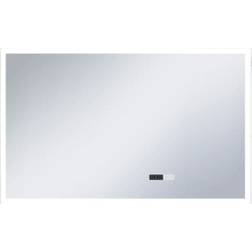 vidaXL Specchio LED Bagno Con Sensore Tattile Schermo Orario 100 x 60 cm