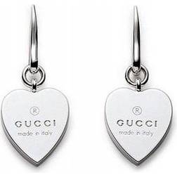 Gucci Trademark Heart Earrings - Silver
